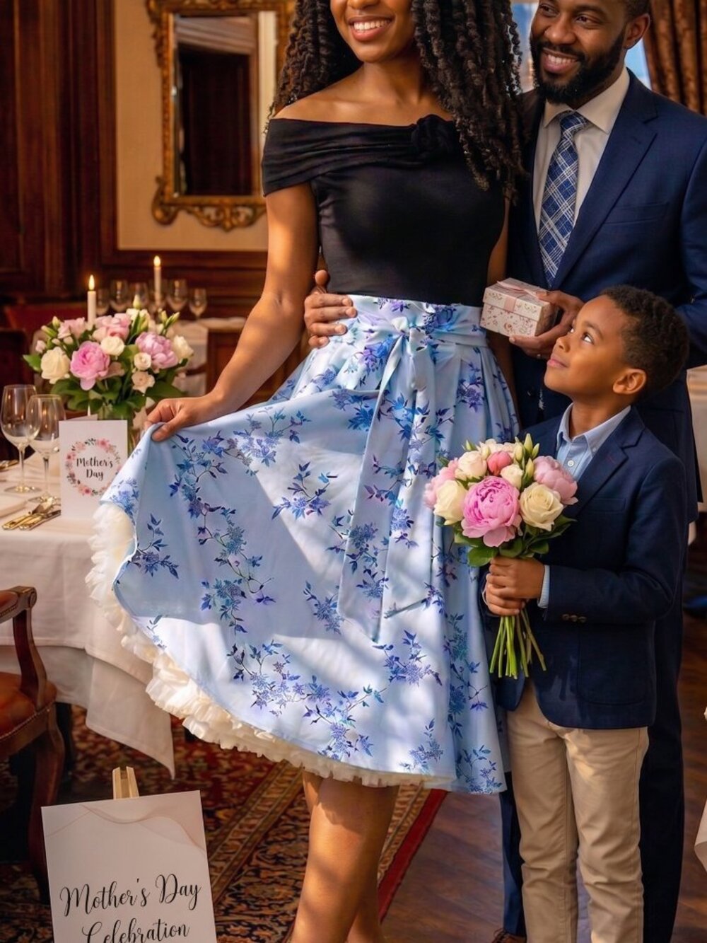 Belle Poque Floral Vintage Skirt Women NWT High Waisted A-line MidI  Sz XL